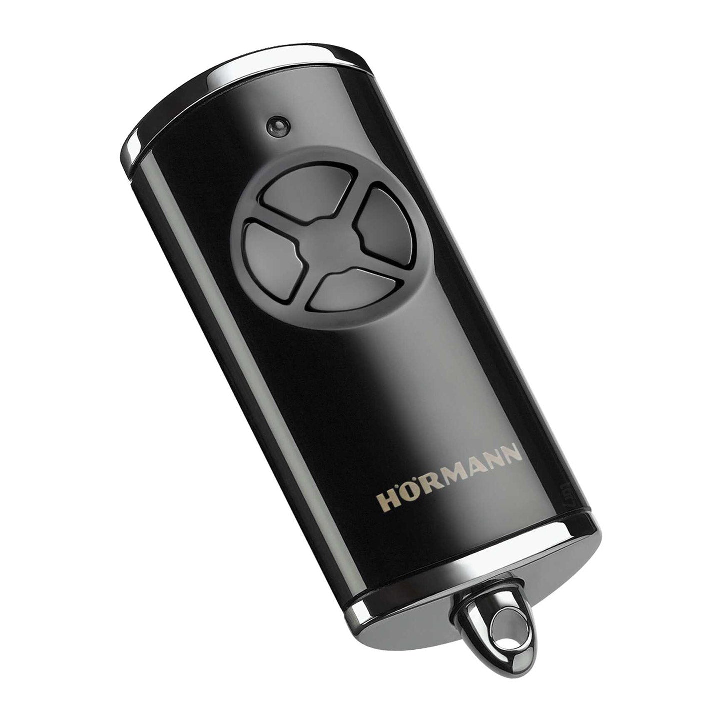 Mando a distancia Hörmann HSE 4, BiSecur, Negro cromado brillante