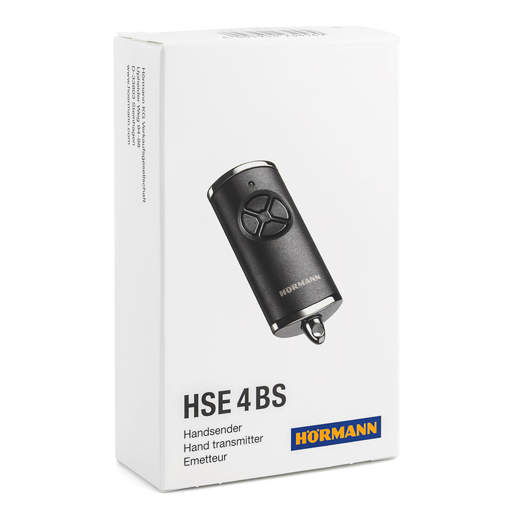 Mando a distancia Hörmann HSE 4, BiSecur, negro estructurado