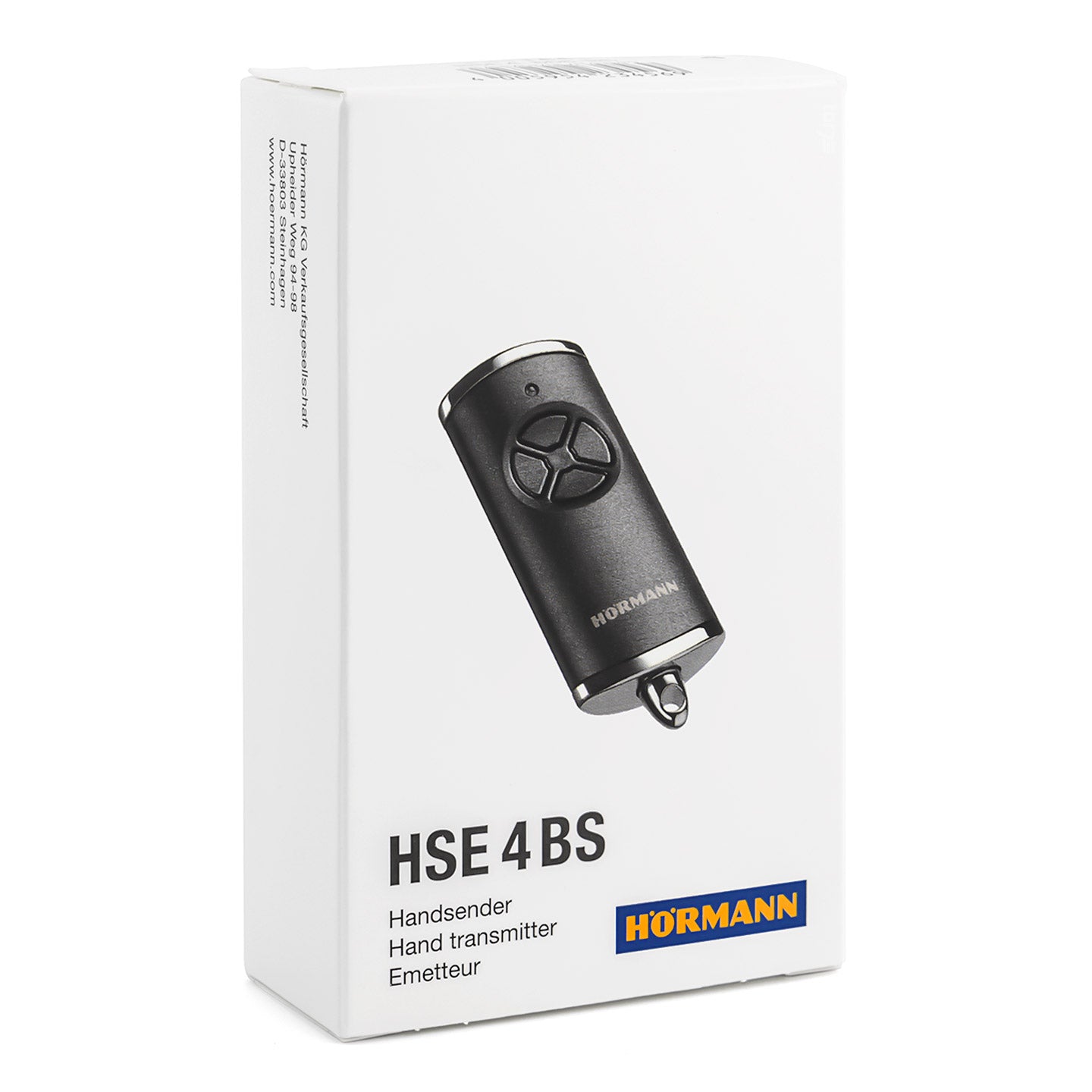 Mando a distancia Hörmann HSE 4, BiSecur, negro estructurado
