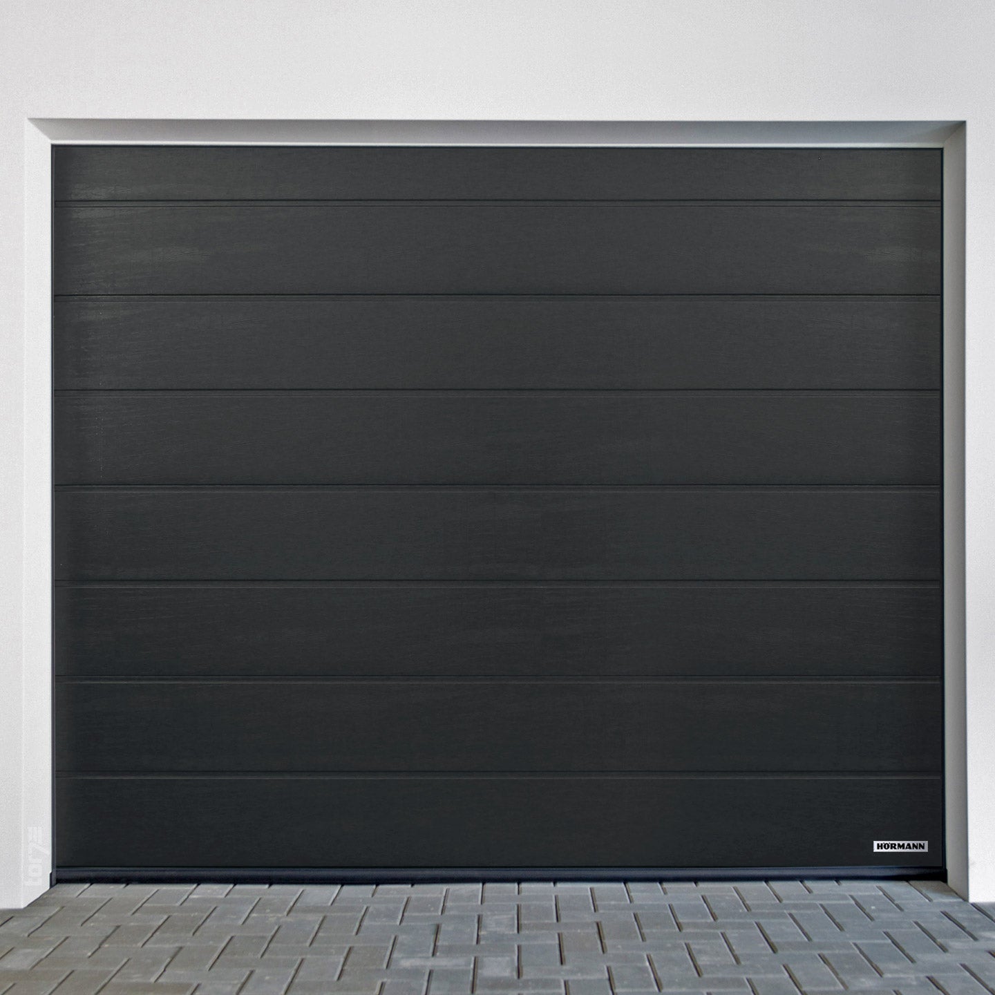 Puerta de garaje Hörmann RenoMatic con Acanalado M Woodgrain