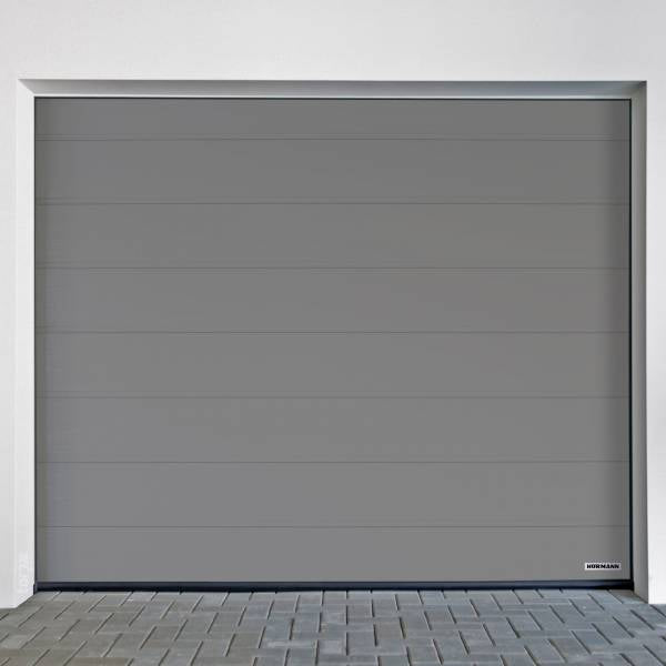 Puerta de garaje Hörmann RenoMatic con Acanalado M Woodgrain