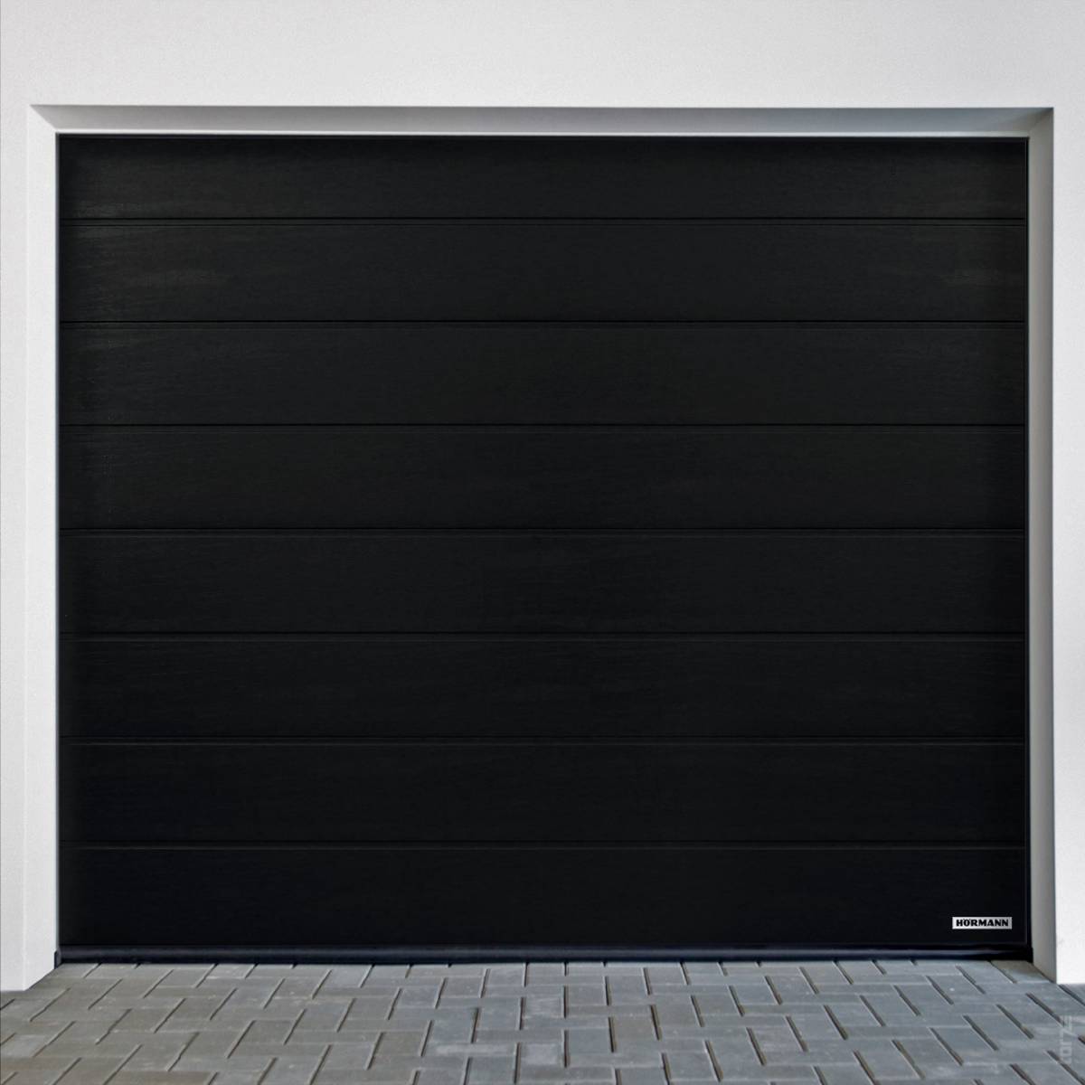 Puerta de garaje Hörmann RenoMatic con Acanalado M Woodgrain