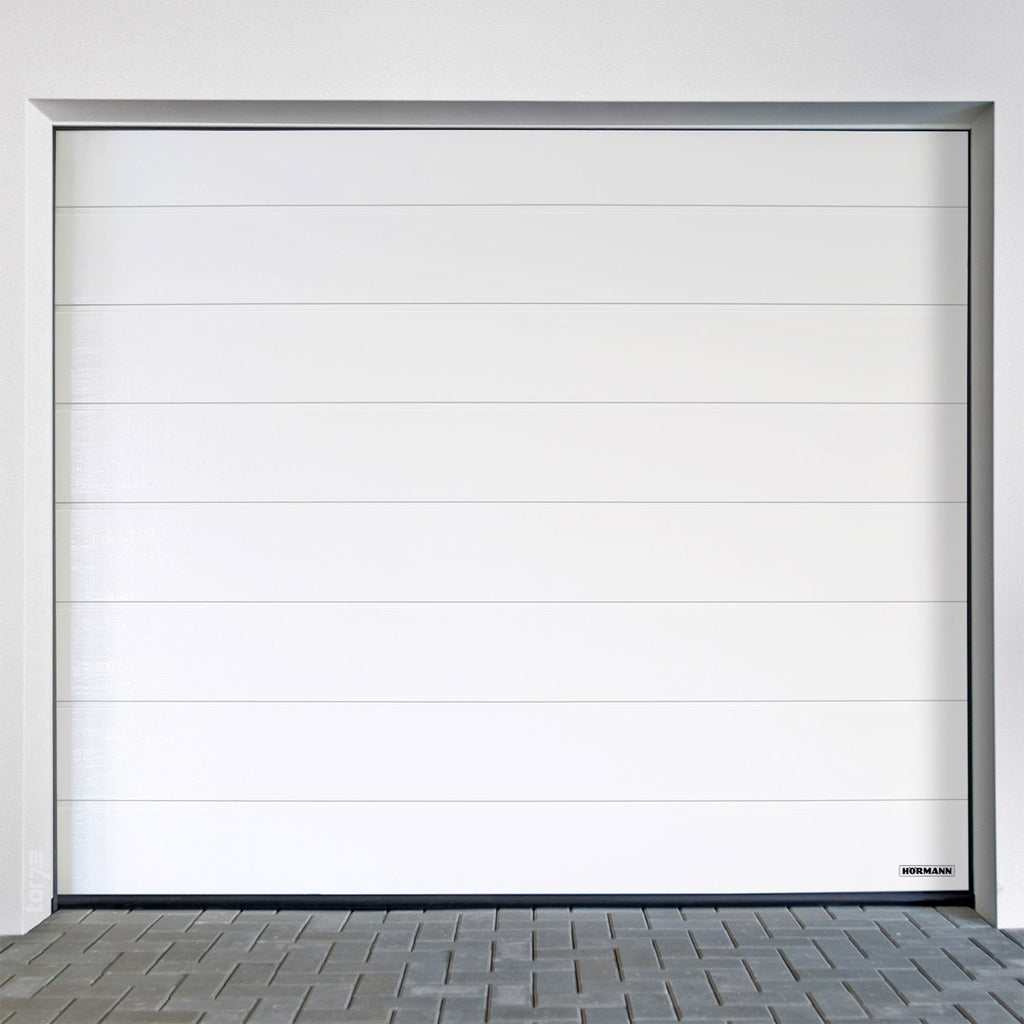 Puerta de garaje Hörmann RenoMatic con Acanalado M Woodgrain
